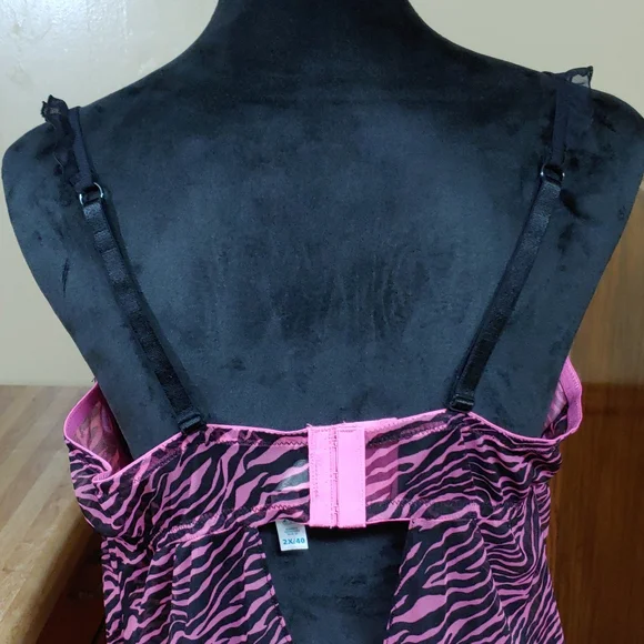 Indulgence Animal Print Bra Top Nightie 2X/40 NWOT - Picture 6 of 14